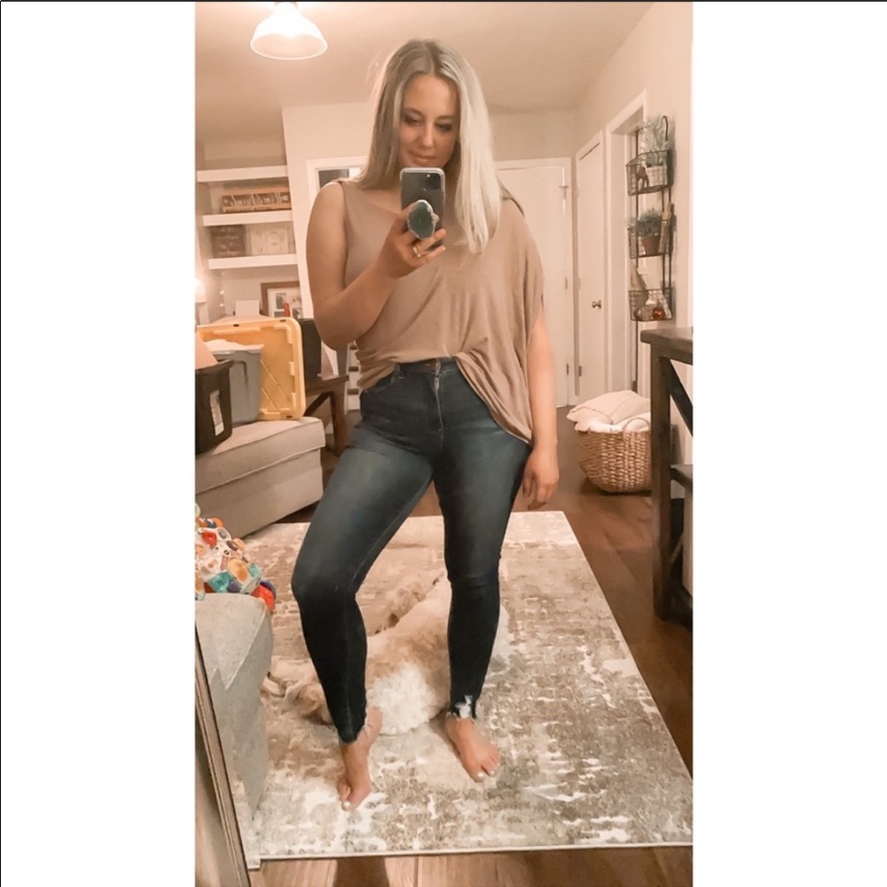 Gilded intent one shoulder top